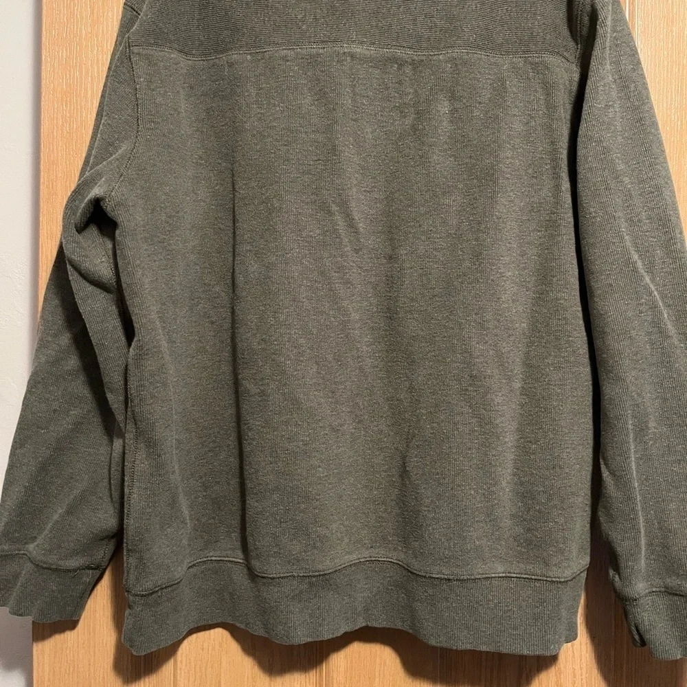 Tasso Elba Men's Green Quarter Zip 100% Cotton Long Sleeve Sweater